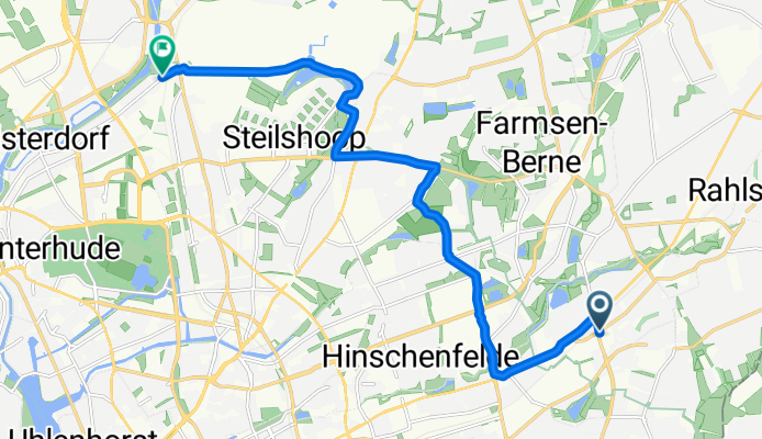 Tonndorfer Hauptstraße, Hamburg nach Alsterdorfer Straße, Hamburg