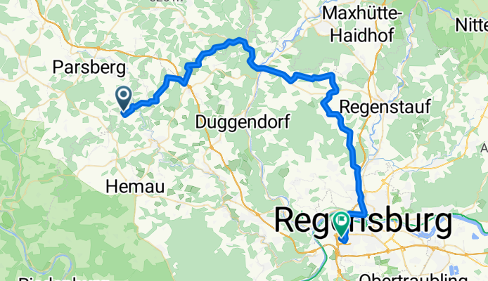 Mausheim-Hardt-Ammelacker-Rohrbach-Kallmünz-Holzheim-Eitlbrunn-R 55Km