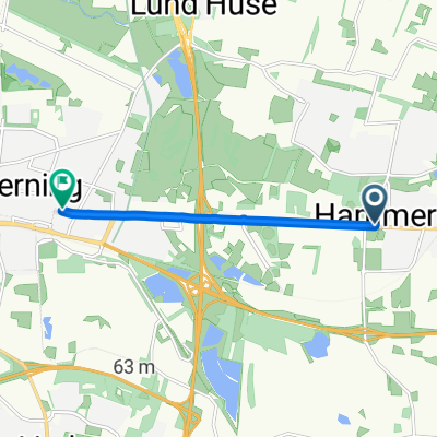 Landbrugsskolestien, Herning to Østergade, Herning