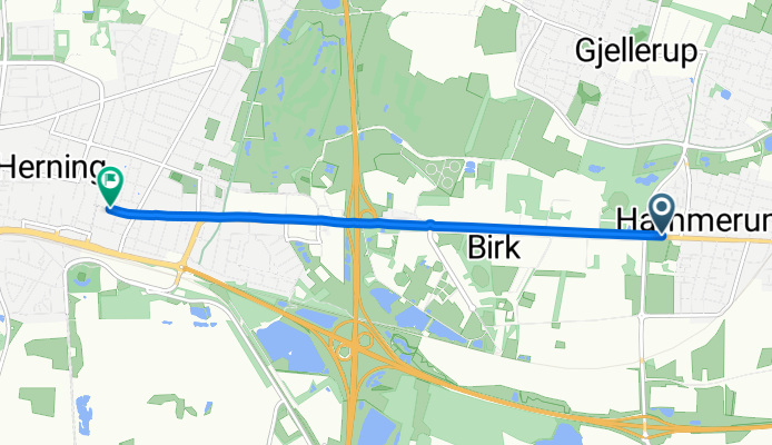 Landbrugsskolestien, Herning to Ăstergade, Herning