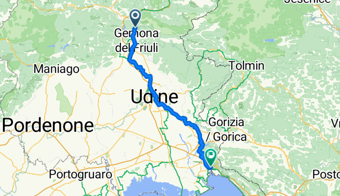 Via Pontebbana, Venzone nach Piazzale della Stazione, Monfalcone