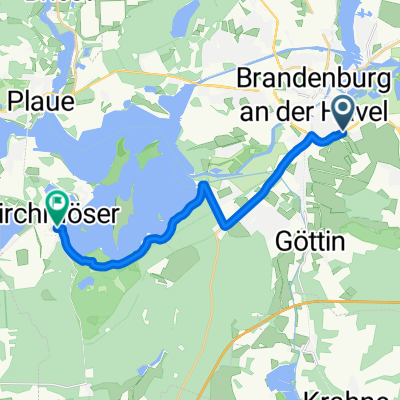 Brandenburg Hauptbahnhof nach Gränertstraße