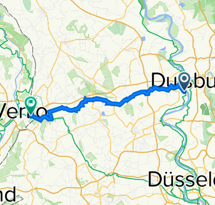Von Duisburg nach Venlo - Radroute - ? Bikemap