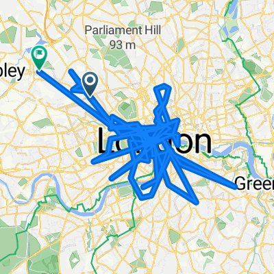 Kilburn High Road, London to Oberman Road, London