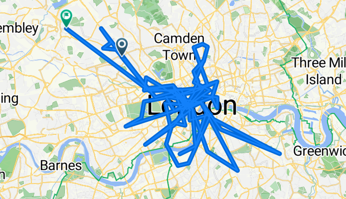 Kilburn High Road, London to Oberman Road, London