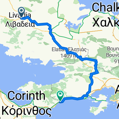 De Ethniki Odos Livadias Amfissas a Palea Ethniki Odos Athinon Korinthou