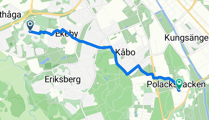 Sernanders väg to Lägerhyddsvägen