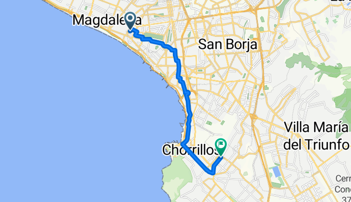 Avenida Juan de Aliaga, Lima a Departamento de Lima