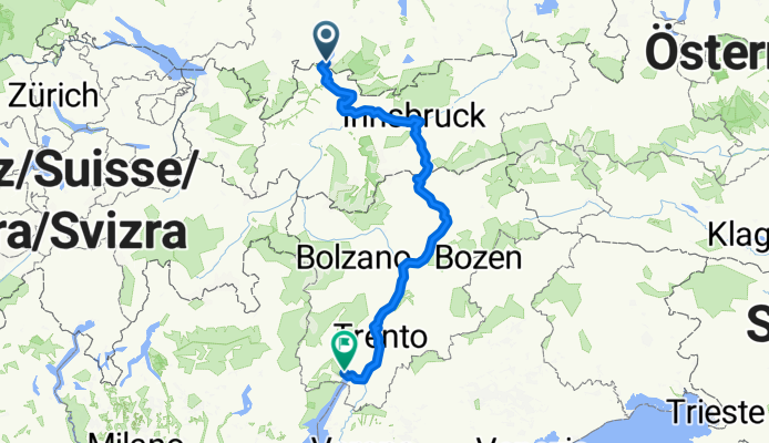 Prinzregentenplatz, Füssen nach Laubengasse, Meran