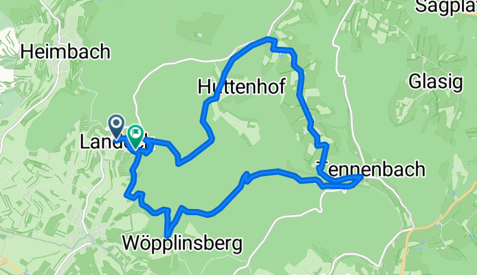 Route in Teningen