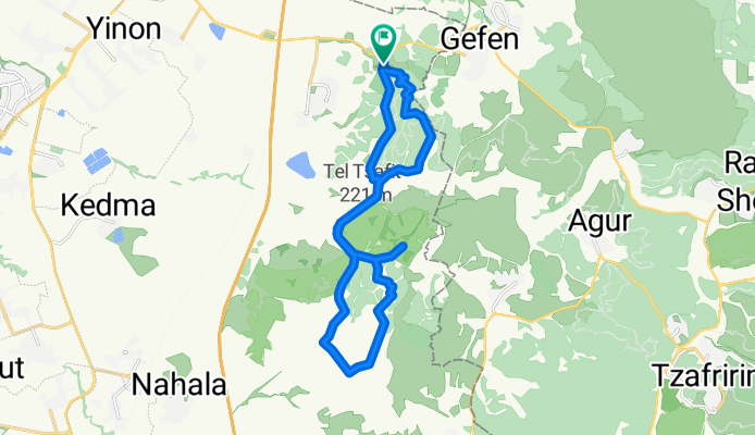 יער חרובית, שבילים מדרום לצפית