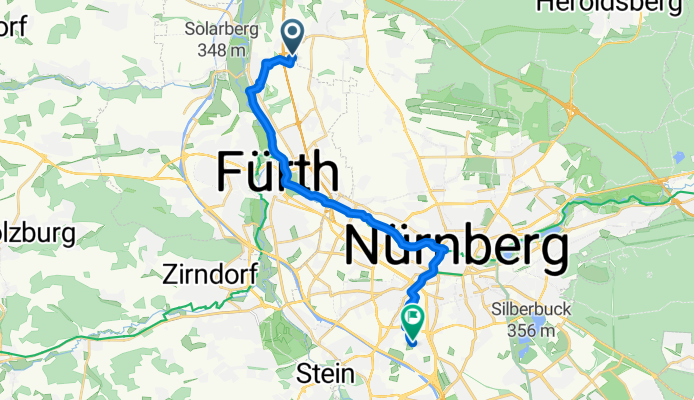 In der Schmalau, Fürth nach Spießstraße, Nürnberg