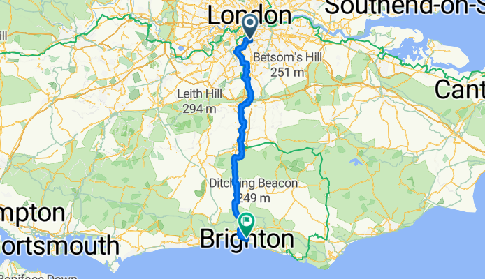 Downton Avenue, London to Queen's Road, Brighton