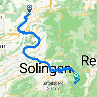 Vohwinkeler Straße, Wuppertal to Müngstener Brückenweg, Solingen