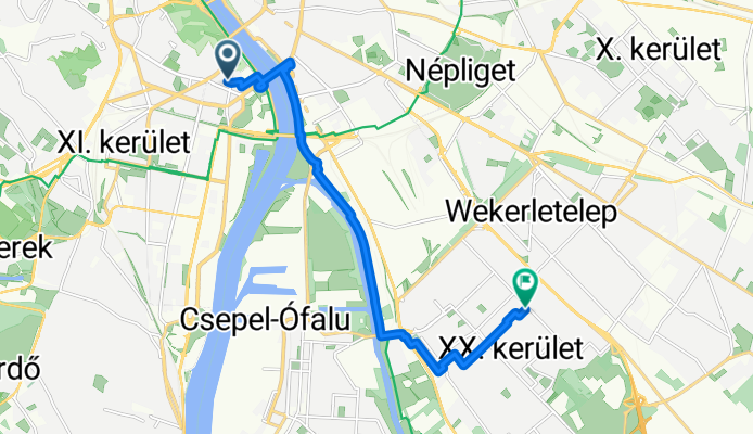 Lágymányosi utca, Budapest to Zalán utca, Budapest