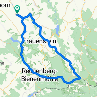 Route in Bobritzsch-Hilbersdorf
