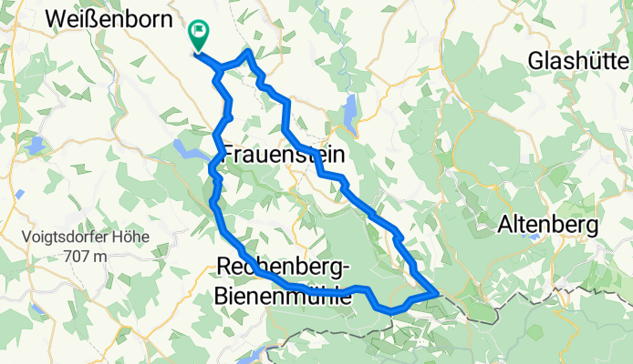Route in Bobritzsch-Hilbersdorf