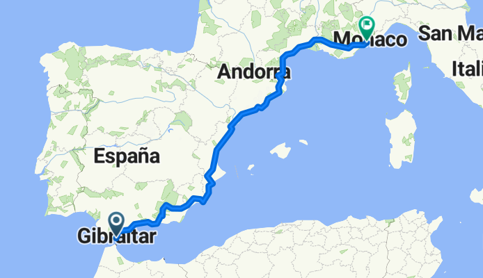 From Gibraltar to Nice