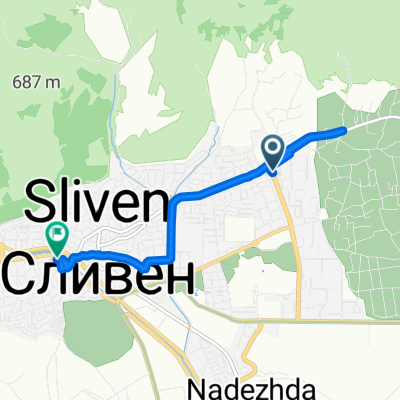 бул. Стефан Стамболов, Сливен to Хан Крум, Сливен