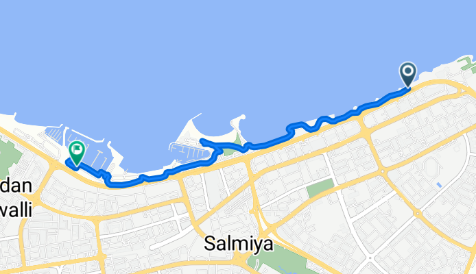 Arabian Gulf Street, Salmiya to Arabian Gulf Street, Salmiya