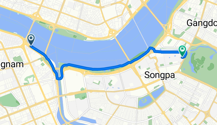 올림픽대로, 서울특별시에서 신천동, 서울특별시까지