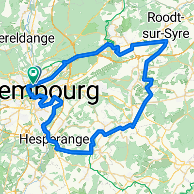 Kirchberg to Rout Bréck - Pafendall Quai