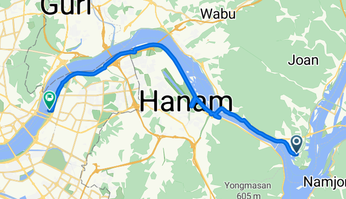 능내리, 남양주시에서 천호동, 서울특별시까지