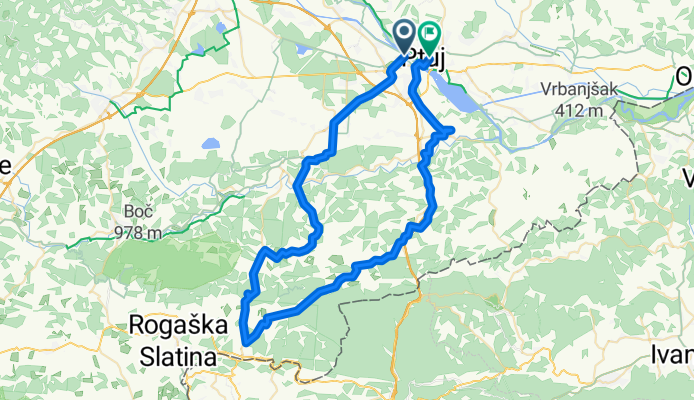 Pot v Toplice, Ptuj to Osojnikova cesta, Ptuj