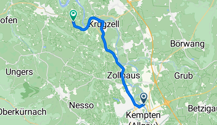 Kempten (Allgäu) nach Bergs, Altusried