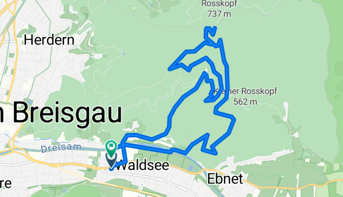 Schwarzwaldstraße nach Schwarzwaldstraße 96A