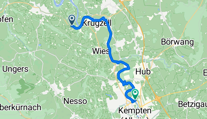 Bergs, Altusried nach Adenauerring, Kempten (Allgäu)