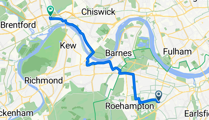 Putney Heath Lane, London to Clayponds Lane, Brentford