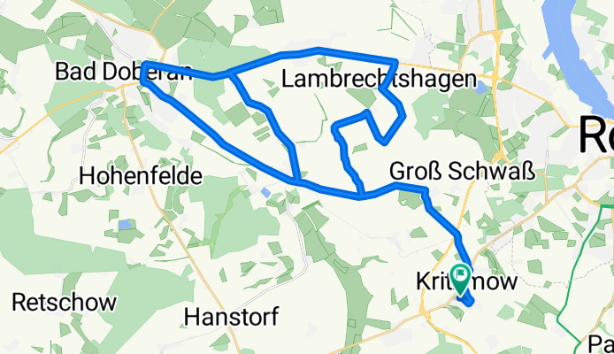 Route in Kritzmow