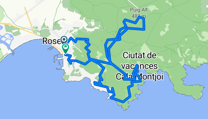 17 Roses Dolmens Fràgam Pas-del-Llop Puig-Alt-Sud Pla-de-Les-Gates Puig-del-Gall Mas-de-la-Torre Montjoi Rec-de-la-Murtra Puig-R