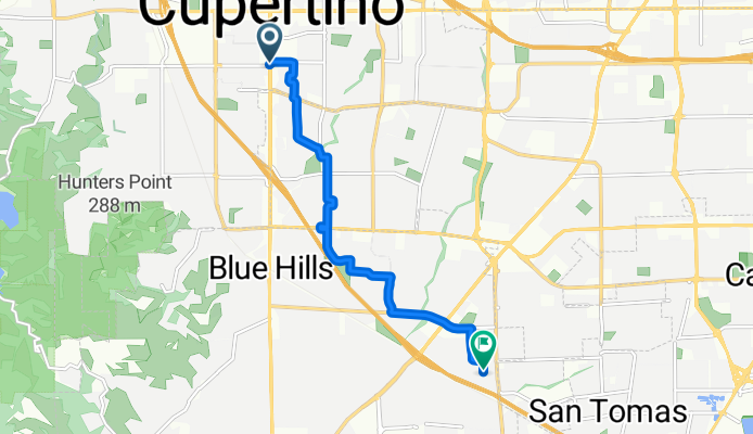 S De Anza Blvd, Cupertino to McCulloch Ave, Saratoga