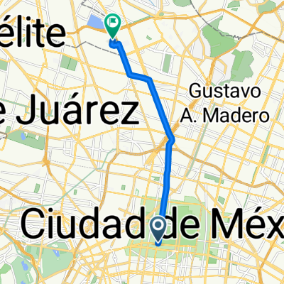 De Eje Central Lázaro Cárdenas a Calle Benito Juárez