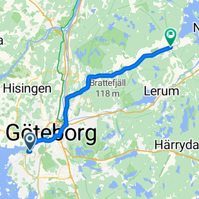 Jordhyttegatan, Göteborg to Hjällsnäsvägen, Gråbo