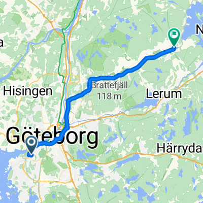 Jordhyttegatan, Göteborg to Lundbyvägen, Gråbo