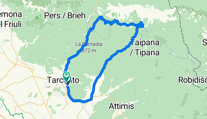 Tarcento to Debellis to Monteperta to Tarcento
