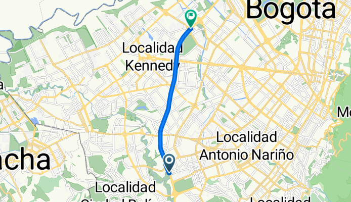 Carrera 25, Bogotá a Avenida Carrera 72, Bogotá