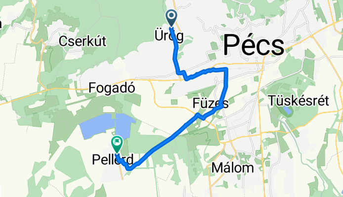 Fülemüle utca, Pécs - Dózsa György utca, Pellérd