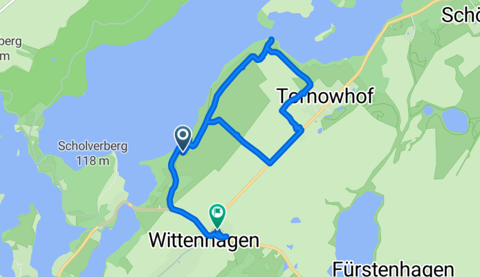 Route nach Tornowhöfer Straße