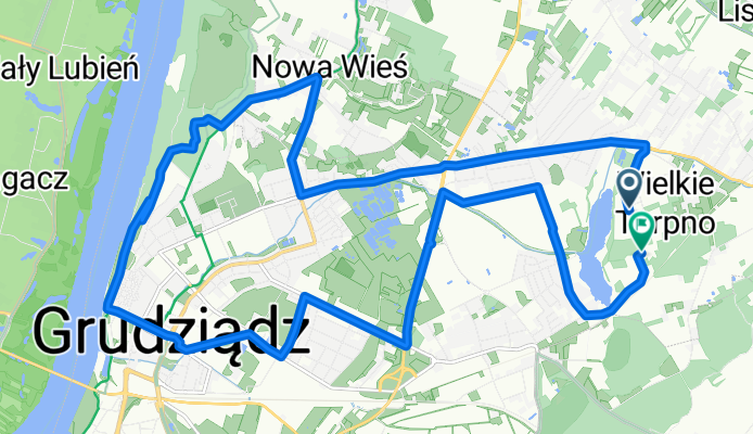 Jaśminowa, Grudziądz do Jaśminowa, Grudziądz