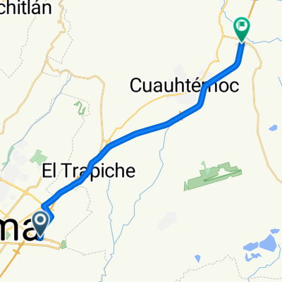 De Calle María Guadalupe Vizcarra a Autopista Guadalajara - Colima