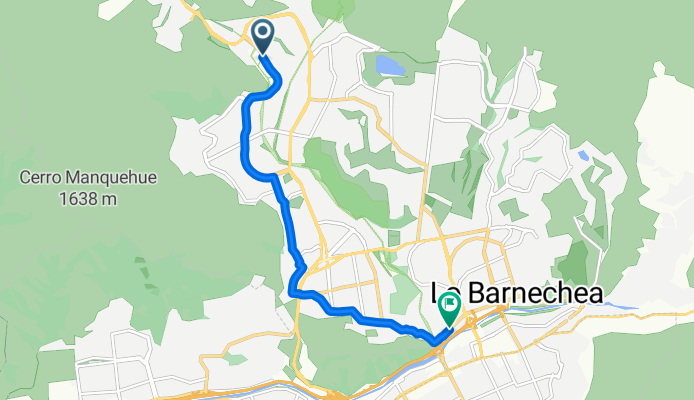 Camino Puentepiedra, Lo Barnechea to Avenida Raúl Labbé, Lo Barnechea