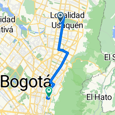 Route to Universidad Central