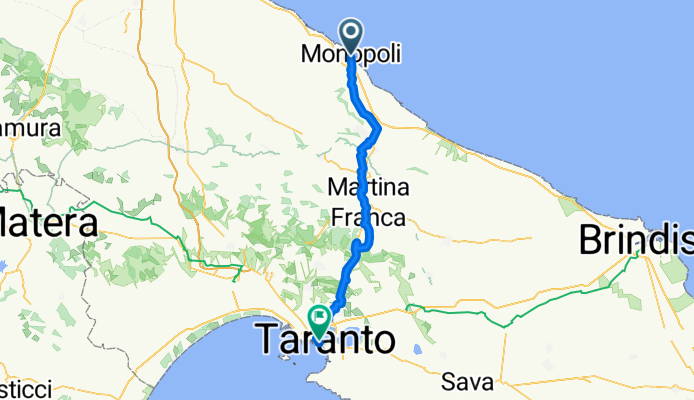 Via Giuseppe Garibaldi, Monopoli to Piazza Municipio, Taranto
