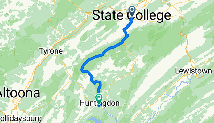 State College to Huntingdon