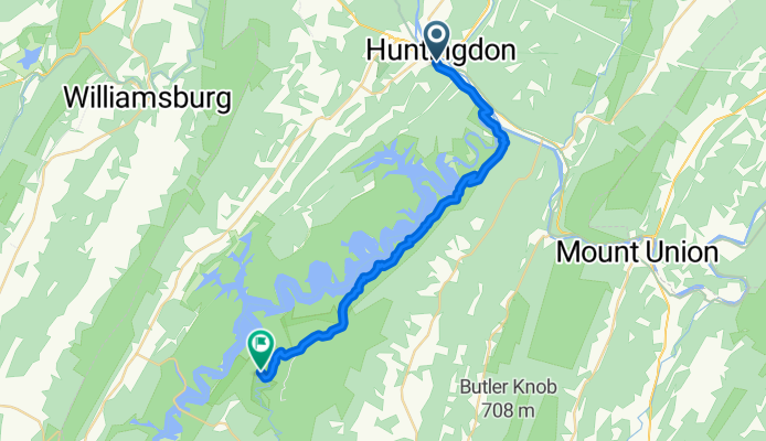 Huntingdon to Trough Creek SP
