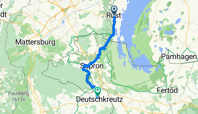 Von Rust über Mörbisch, Fertőrákos, Sopron, Harka bis Deutschkreutz